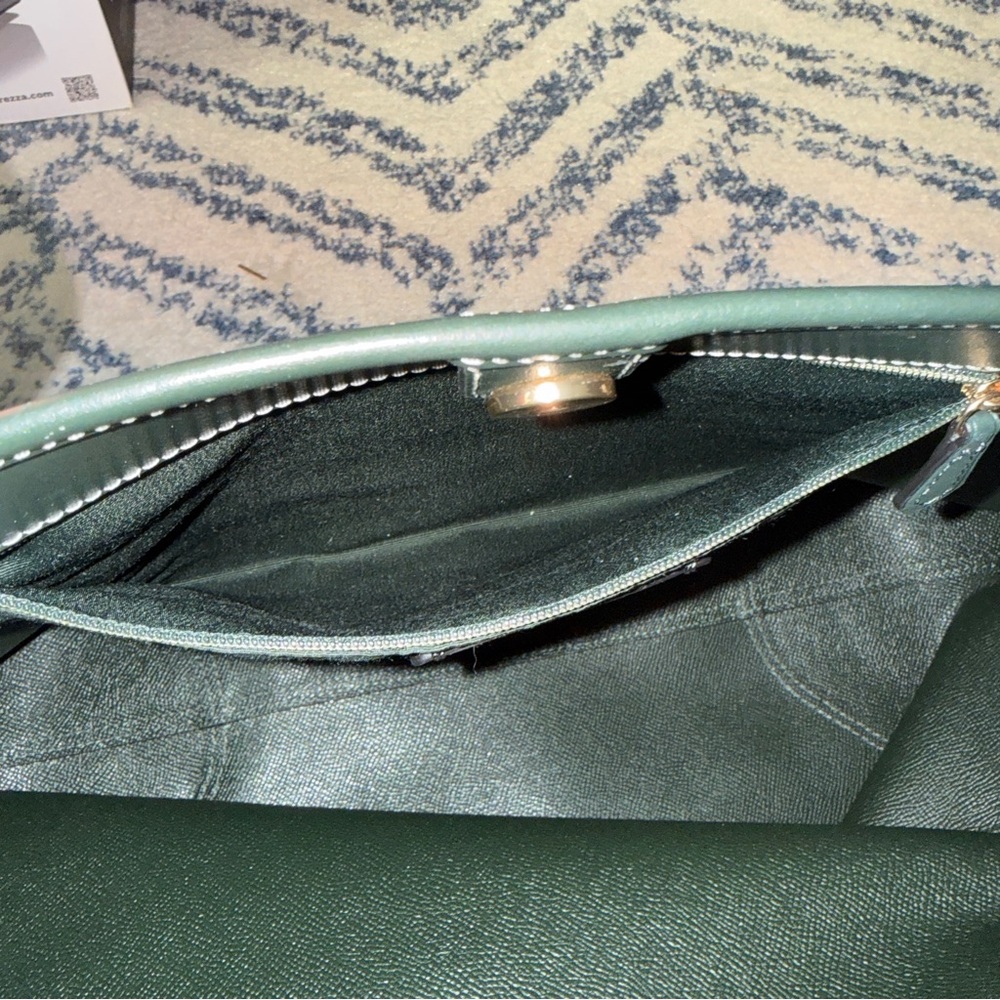 Coach Green City Tote with Leather Trim - Picture 5 of 5